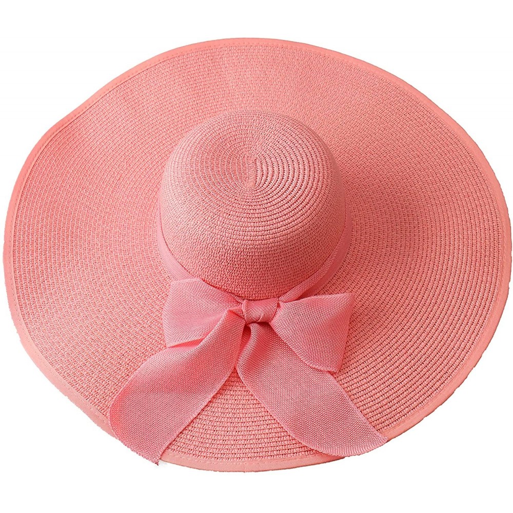 Sun Hats Personalized Beach Floppy Hat Wide Brim Straw Roll Up Hat Foldable Cap Wedding Monogram Bridesmaid Gift - CS18RZ962Q...