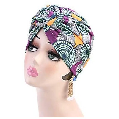 Skullies & Beanies 4Packs 3Packs Pattern Headwrap Pre Tied - Colors-2+1-pink - CW192X7OZN6 $20.18