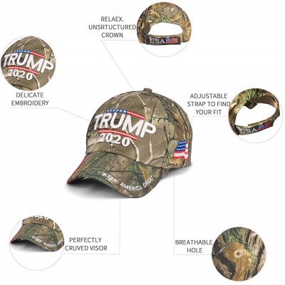 Baseball Caps Donald Trump 2020 Hat Keep America Great Embroidered MAGA USA Adjustable Baseball Cap - E-1-camo - CN18T5LXRNE ...