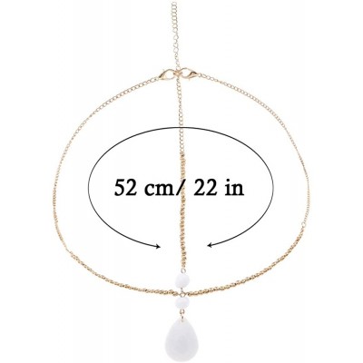 Headbands Head Chain for Women and Girls Headpieces With Acrylic Stone Pendant - CV183XQD74K $10.07