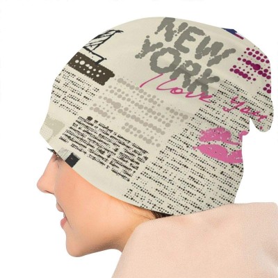 Skullies & Beanies Newspaper Lipstick Vintage Slouchy Snapback - CI18YK0GN8K $16.86