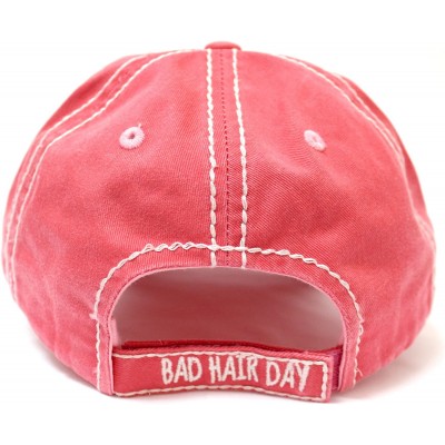 Baseball Caps New! Rose Bad Hair Day Embroidery Patch Baseball Cap - CC1834HO9YZ $17.44