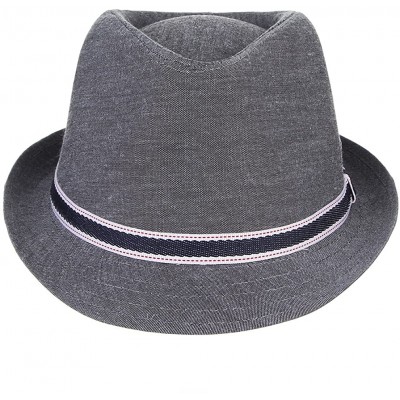 Fedoras Western Cowboy Cowgirl Sun Hat Jazz Cap with Headband - Grey - C218E9RK2M6 $8.19