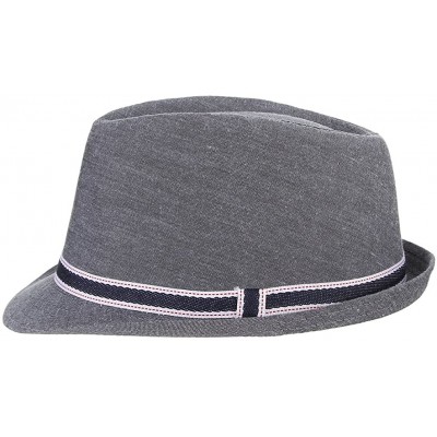 Fedoras Western Cowboy Cowgirl Sun Hat Jazz Cap with Headband - Grey - C218E9RK2M6 $8.19