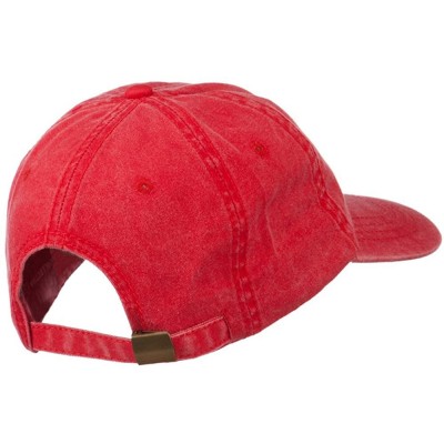 Baseball Caps Alabama State Map Embroidered Washed Cap - Red - C811NY2S84X $28.38