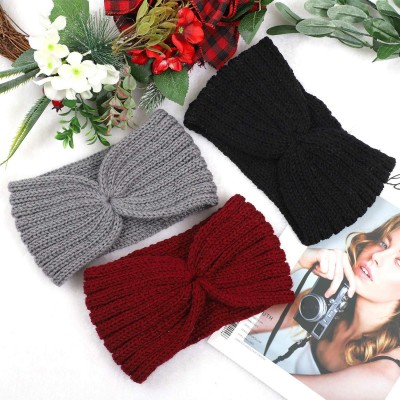 Cold Weather Headbands Knitted Hairband Crochet Twist Ear Warmer Winter Braided Head Wraps for Women Girls - Color K - CX1927...