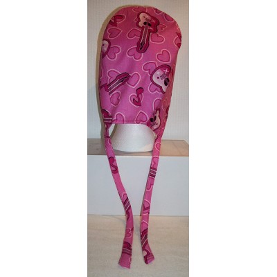 Skullies & Beanies Scrub Hat Guitars on Pink Hearts Music Cotton Fabric Cap Do-Rag Skull - CW18KZXDQ8K $19.24