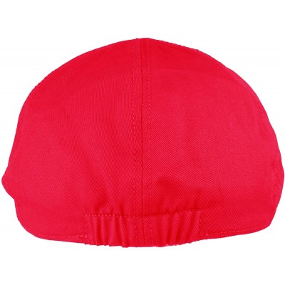 Newsboy Caps Men's 100% Cotton Duck Bill Flat Golf Ivy Driver Visor Sun Cap Hat - Hot Pink - CB195XIUXUR $14.68