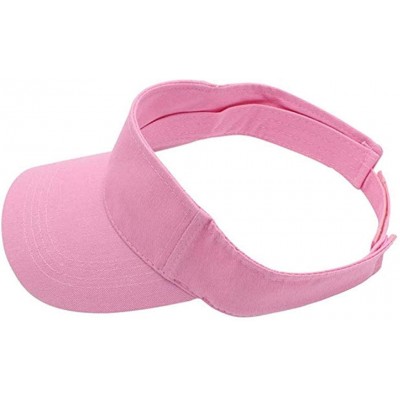 Visors Women Wide Brim Visor Hat UV Sunblock Sun Protection Beach Sports Tennis Golf Hats - Light Pink - CO18R7CWZDO $11.71