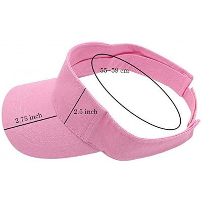 Visors Women Wide Brim Visor Hat UV Sunblock Sun Protection Beach Sports Tennis Golf Hats - Light Pink - CO18R7CWZDO $11.71