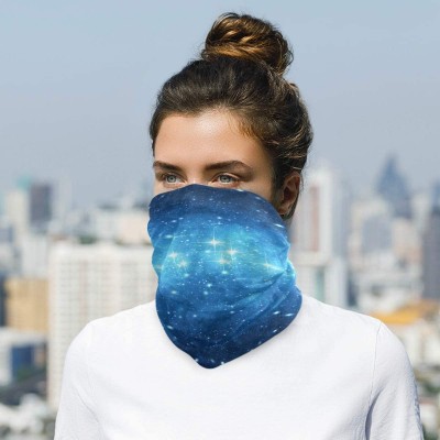 Balaclavas Multifunctional Balaclavas Headwear Seamless Star Pattern Face Mask Headband Neck Gaiter Bandanas - Blue Planet - ...