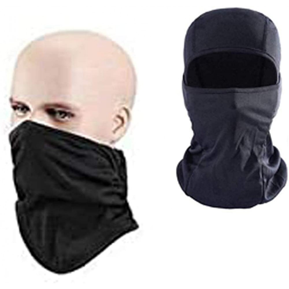 Balaclavas Balaclava Ski Mask - Neck Gaiter Face Bandana & Anti Dust Face Scarf - Black - C111RPLIJV1 $8.60