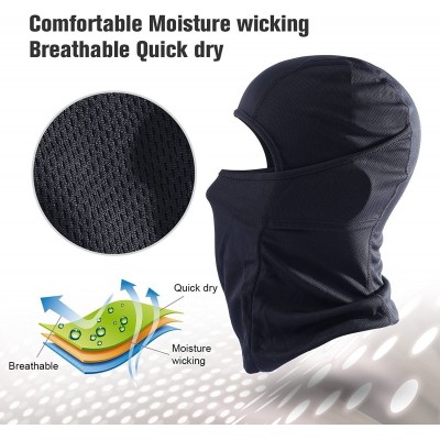 Balaclavas Balaclava Ski Mask - Neck Gaiter Face Bandana & Anti Dust Face Scarf - Black - C111RPLIJV1 $8.60