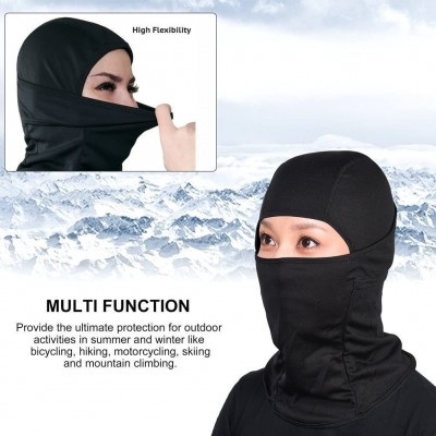 Balaclavas Balaclava Ski Mask - Neck Gaiter Face Bandana & Anti Dust Face Scarf - Black - C111RPLIJV1 $8.60