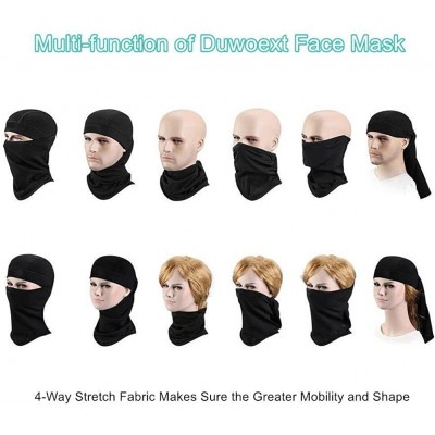 Balaclavas Balaclava Ski Mask - Neck Gaiter Face Bandana & Anti Dust Face Scarf - Black - C111RPLIJV1 $8.60