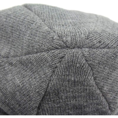 Skullies & Beanies Daily Beanie Hat for Men Winter Hat Cuff Beanie Thick Knit Skull Cap - Dark Gray - CZ18IRSQO7W $9.23