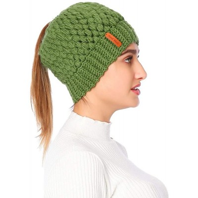 Skullies & Beanies Women Cable Knit Ear Muffs- Thick Crochet Ear Warmer Wide Headwrap Headband for Winter Teens Girls - Green...