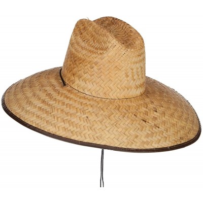 Sun Hats Men's Crushed Safari Straw Hat - Dark Natural - C9124YH0D3F $28.71