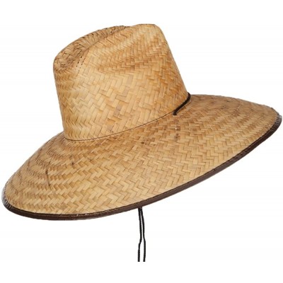 Sun Hats Men's Crushed Safari Straw Hat - Dark Natural - C9124YH0D3F $28.71