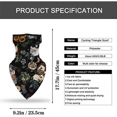 Balaclavas Face Scarf Bandana Ear Loops Face Rave Balaclava Men Women Neck Gaiters for Dust Wind Motorcycle Mask - CU198SUIWK...