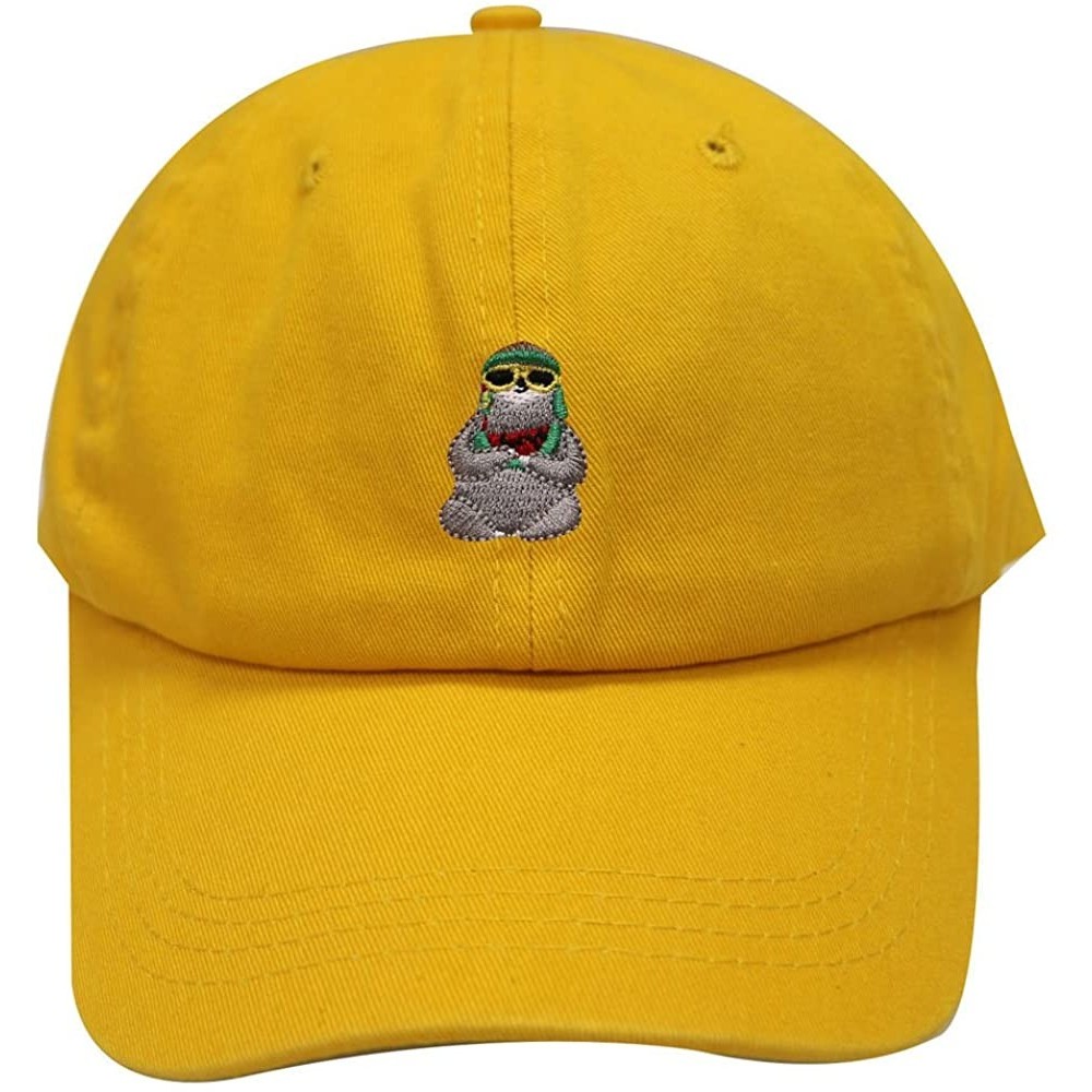 Baseball Caps Sloth Cotton Baseball Dad Caps - Gold - C51846KS6IO $15.44