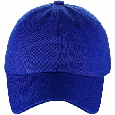 Baseball Caps Unisex Classic Blank Low Profile Cotton Unconstructed Baseball Cap Dad Hat - Royal Blue - C018ROZDG0T $7.82