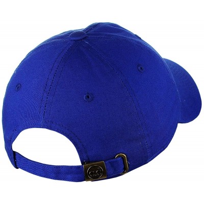 Baseball Caps Unisex Classic Blank Low Profile Cotton Unconstructed Baseball Cap Dad Hat - Royal Blue - C018ROZDG0T $7.82