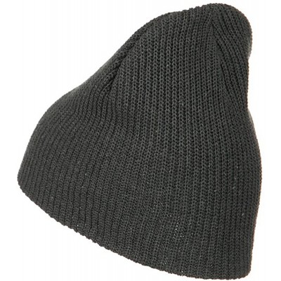 Skullies & Beanies Eco Cotton Ribbed XL Classic Beanie - Charcoal - CI115EH799L $18.57