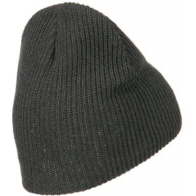 Skullies & Beanies Eco Cotton Ribbed XL Classic Beanie - Charcoal - CI115EH799L $18.57