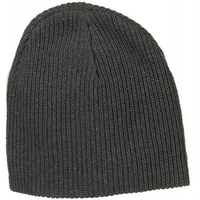 Skullies & Beanies Eco Cotton Ribbed XL Classic Beanie - Charcoal - CI115EH799L $18.57