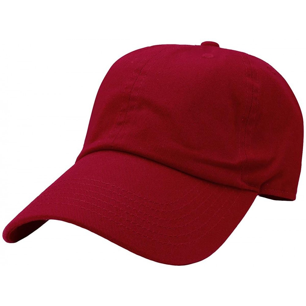 Baseball Caps Classic Baseball Cap Dad Hat 100% Cotton Soft Adjustable Size - Wine - C411AT3WSYF $7.51