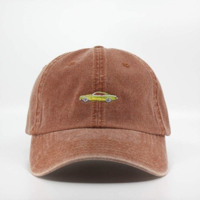 Baseball Caps Vintage Washed Cotton Adjustable Dad Hat Baseball Cap - 70 Orange - C812MSACR2T $14.15