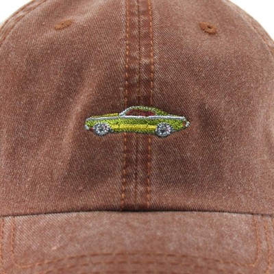 Baseball Caps Vintage Washed Cotton Adjustable Dad Hat Baseball Cap - 70 Orange - C812MSACR2T $14.15