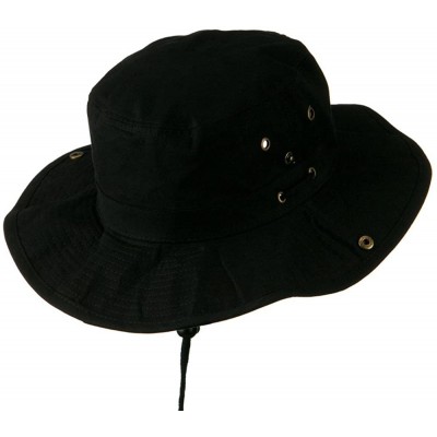 Cowboy Hats Extra Big Size Brushed Twill Aussie Hats - Black - C511BKZVMC1 $26.48