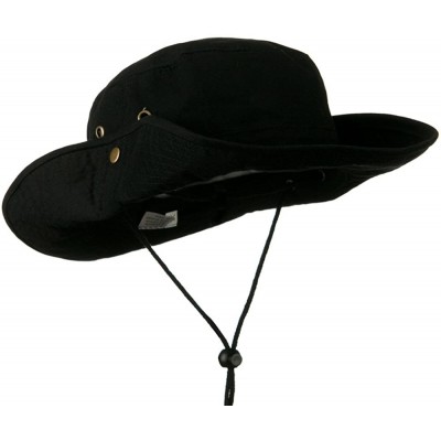 Cowboy Hats Extra Big Size Brushed Twill Aussie Hats - Black - C511BKZVMC1 $26.48