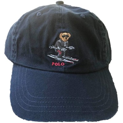 Baseball Caps Teddy Bear Adjustable Ball Cap Hat - Skateboard Bear Navy - CP193ZXUW4D $19.19