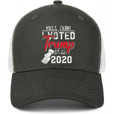 Baseball Caps Trump-2020-white-and-red- Baseball Caps for Men Cool Hat Dad Hats - Trump 2020 White-14 - C918UCM67UW $11.12