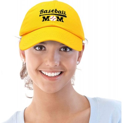 Baseball Caps Baseball Mom Women's Ball Cap Dad Hat for Women - Gold - C118K34IG8Y $15.07