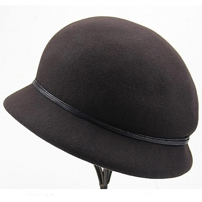 Berets Women's Belt Wool Beret Cap - Coffe - CL12MCICCZ5 $43.21