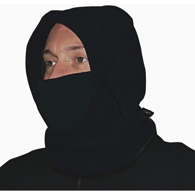 Skullies & Beanies Polarex 6-in-1 Fleece Hood - Black - CT11FALW2P1 $9.00