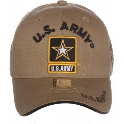 Baseball Caps US Army Official License Structured Front Side Back and Visor Embroidered Hat Cap - Gold Star Khaki - CY184XKWG...