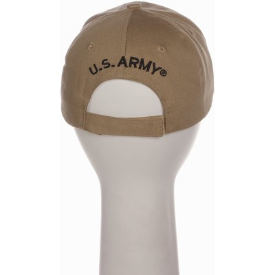 Baseball Caps US Army Official License Structured Front Side Back and Visor Embroidered Hat Cap - Gold Star Khaki - CY184XKWG...