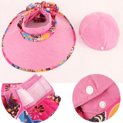 Sun Hats Women's Summer Beach Travelling Sun Hat UV Wide Brim Visor Caps - Kahki2 - CK17Z5RZ4ZZ $13.99