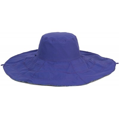 Sun Hats Women's One Size Reversible - Indigo Cats - CP18OEITSY7 $34.25