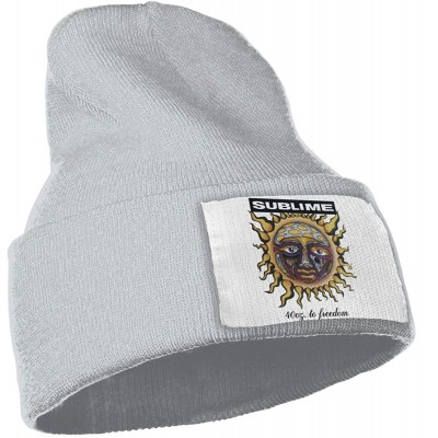 Skullies & Beanies Unisex Sublime 40 Oz to Freedom Beanie Hat Winter Warm Knit Skull Hat Cap - Gray - CW18KQZLMAS $20.28