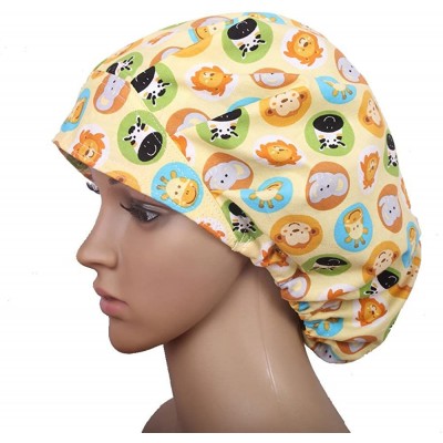 Baseball Caps Doctor Classic Scrub Hat Adjustable Sweatband Bouffant Cap for Women Ponytail (Print 15) - CE187K96C49 $10.58