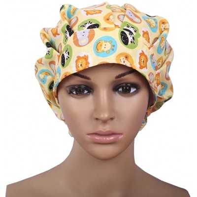 Baseball Caps Doctor Classic Scrub Hat Adjustable Sweatband Bouffant Cap for Women Ponytail (Print 15) - CE187K96C49 $10.58