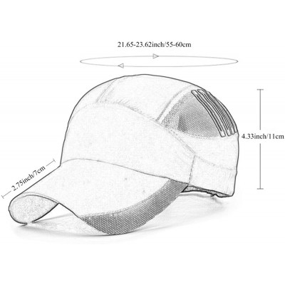 Baseball Caps Unisex Summer Running Cap Quick Dry Mesh Outdoor Sun Hat Stripes Lightweight Breathable Soft Sports Cap - C818D...