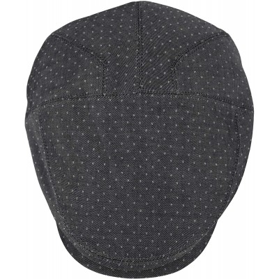 Newsboy Caps Men's Premium Cotton Summer Newsboy Cap SnapBrim Ivy Driving Stylish Hat - Black Dot-2922 - CN18QAZ290L $18.72