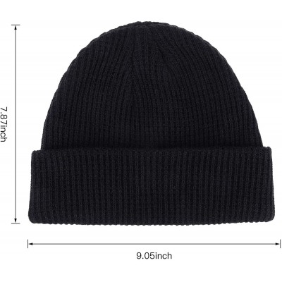 Skullies & Beanies 4 Pieces Winter Warm Thick Hats Knit Beanie Cap Soft Outdoor Hat for Men and Women - CX18Z5Y5C7N $9.98